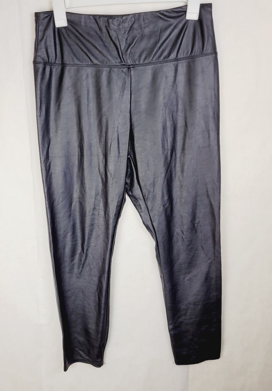 Lysse black faux leather pants size 1X womens Plus Size Biker Grunge Indie